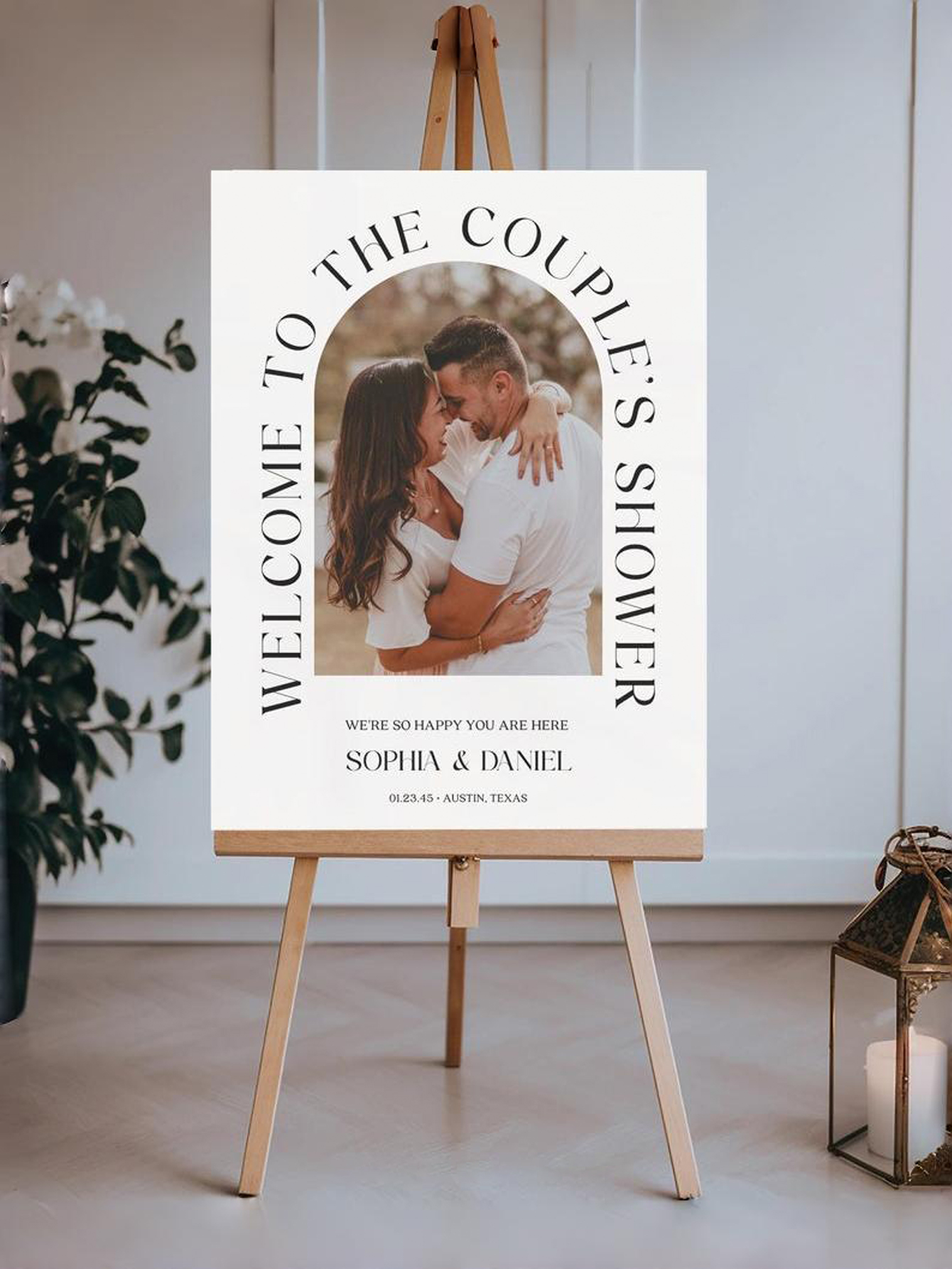 Couples Welcome Party Archway Photo Sign
